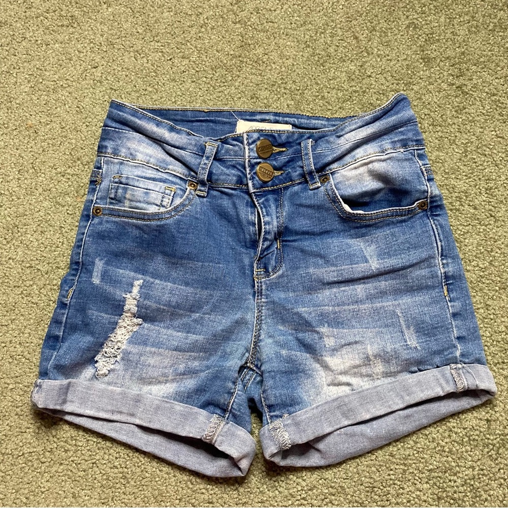 Ardene Distressed Blue Jean Shorts